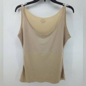 Spanx Nude Shape Wear Top XL Scoop Neck 2 Tone Intimate